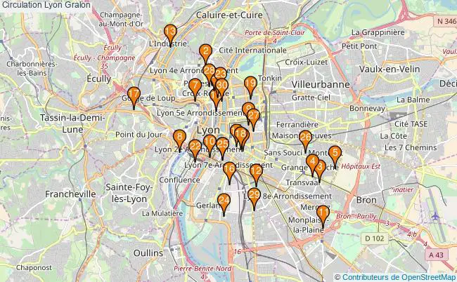 plan Circulation Lyon Associations Circulation Lyon : 39 associations