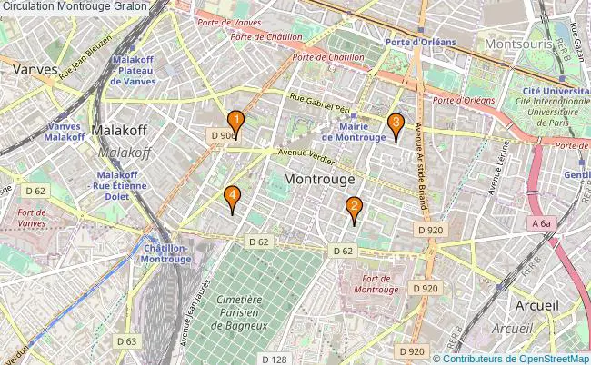 plan Circulation Montrouge Associations Circulation Montrouge : 4 associations