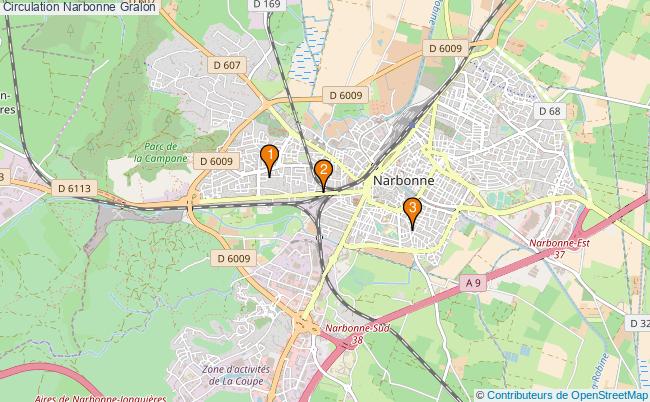 plan Circulation Narbonne Associations Circulation Narbonne : 3 associations
