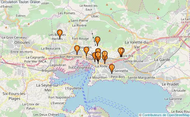 plan Circulation Toulon Associations Circulation Toulon : 13 associations