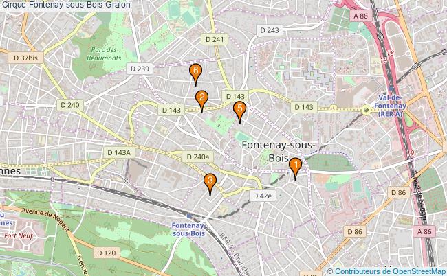 plan Cirque Fontenay-sous-Bois Associations cirque Fontenay-sous-Bois : 7 associations