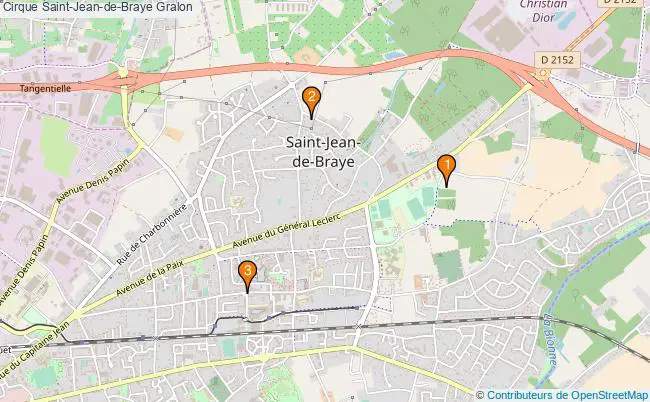 plan Cirque Saint-Jean-de-Braye Associations cirque Saint-Jean-de-Braye : 3 associations