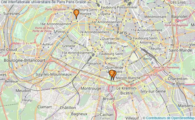 plan Cité internationale universitaire de Paris Paris Associations Cité internationale universitaire de Paris Paris : 5 associations