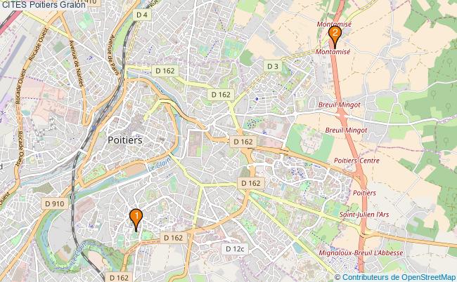 plan CITES Poitiers Associations CITES Poitiers : 3 associations