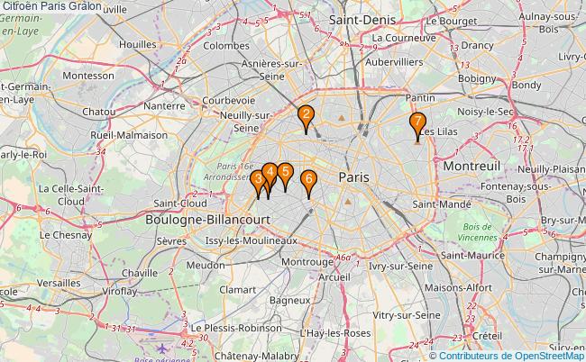 plan Citroën Paris Associations Citroën Paris : 8 associations