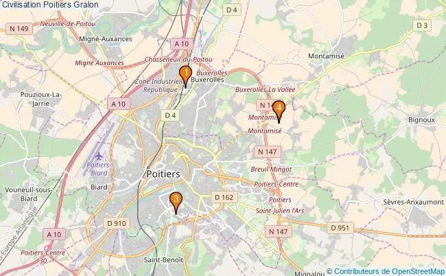 plan Civilisation Poitiers Associations civilisation Poitiers : 4 associations