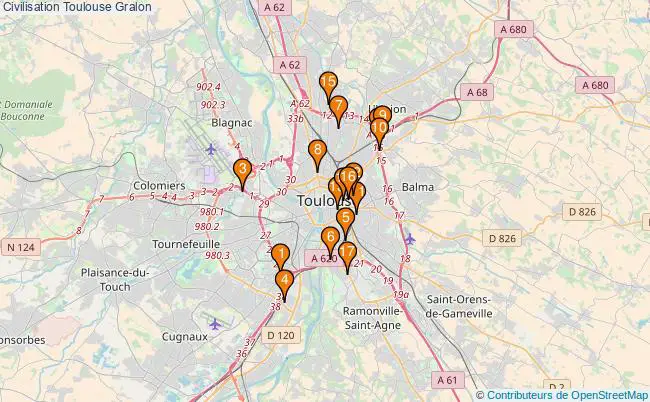plan Civilisation Toulouse Associations civilisation Toulouse : 15 associations
