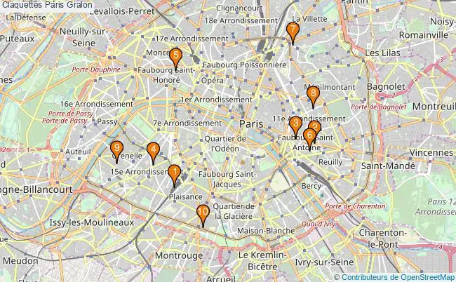 plan Claquettes Paris Associations claquettes Paris : 10 associations