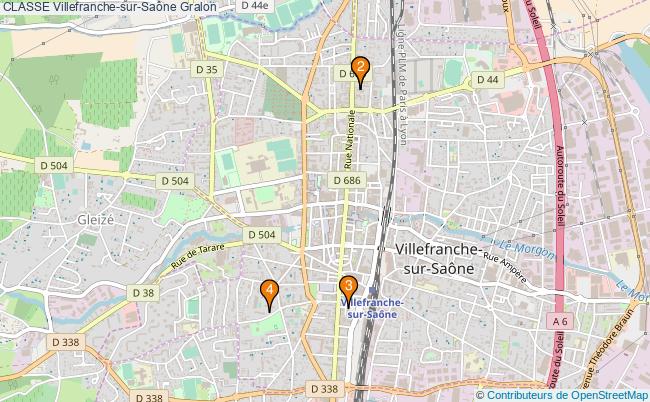 plan CLASSE Villefranche-sur-Saône Associations CLASSE Villefranche-sur-Saône : 8 associations