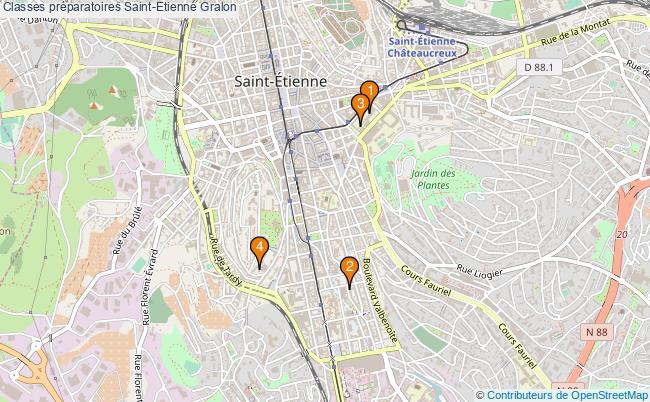 plan Classes préparatoires Saint-Etienne Associations classes préparatoires Saint-Etienne : 4 associations