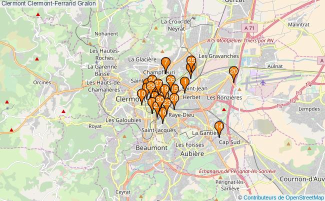 plan Clermont Clermont-Ferrand Associations Clermont Clermont-Ferrand : 44 associations