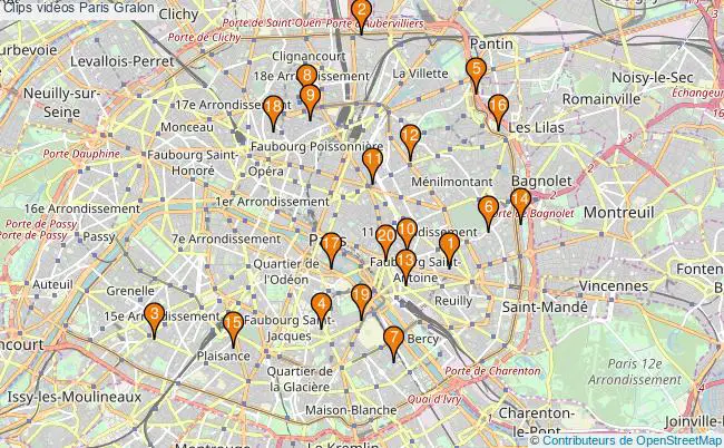 plan Clips vidéos Paris Associations clips vidéos Paris : 27 associations