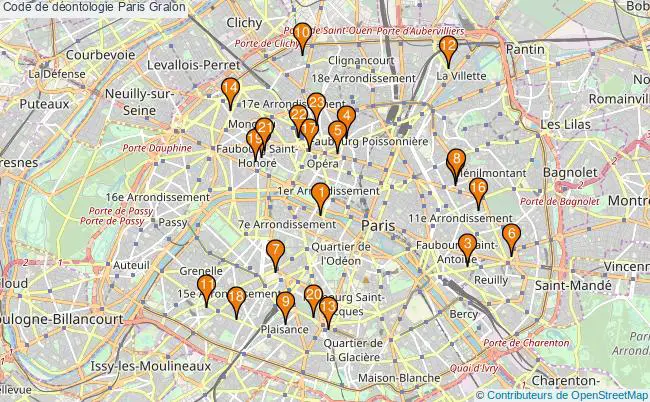 plan Code de déontologie Paris Associations code de déontologie Paris : 32 associations