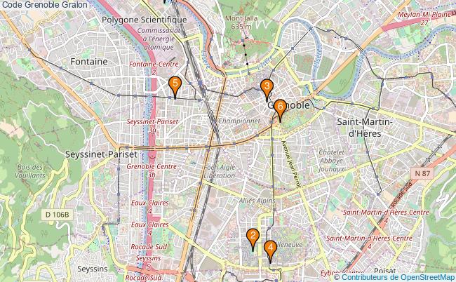 plan Code Grenoble Associations code Grenoble : 5 associations