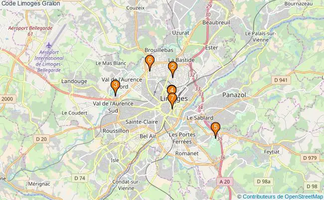 plan Code Limoges Associations code Limoges : 7 associations