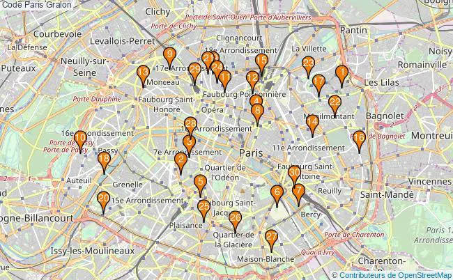 plan Code Paris Associations code Paris : 274 associations