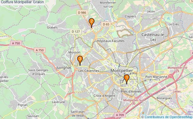 plan Coiffure Montpellier Associations coiffure Montpellier : 4 associations