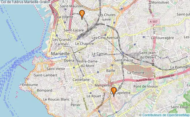 plan Col de l'utérus Marseille Associations col de l'utérus Marseille : 2 associations