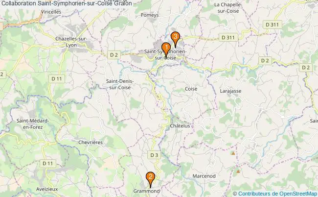 plan Collaboration Saint-Symphorien-sur-Coise Associations Collaboration Saint-Symphorien-sur-Coise : 3 associations