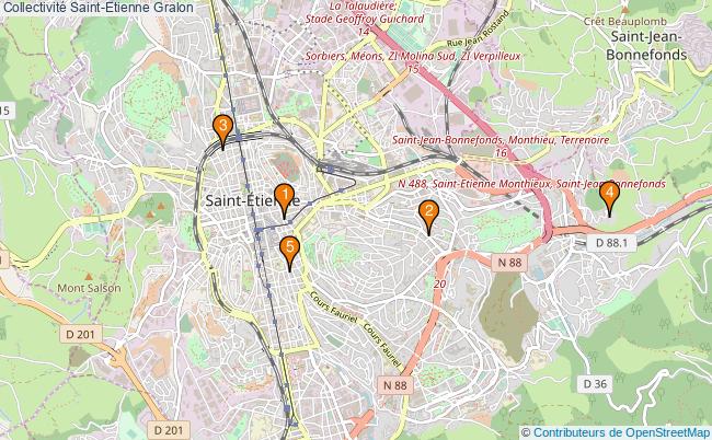 plan Collectivité Saint-Etienne Associations collectivité Saint-Etienne : 4 associations