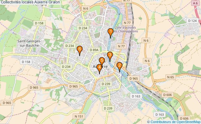 plan Collectivités locales Auxerre Associations collectivités locales Auxerre : 6 associations