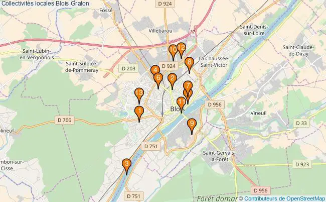 plan Collectivités locales Blois Associations collectivités locales Blois : 14 associations