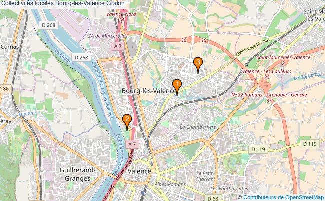 plan Collectivités locales Bourg-les-Valence Associations collectivités locales Bourg-les-Valence : 3 associations