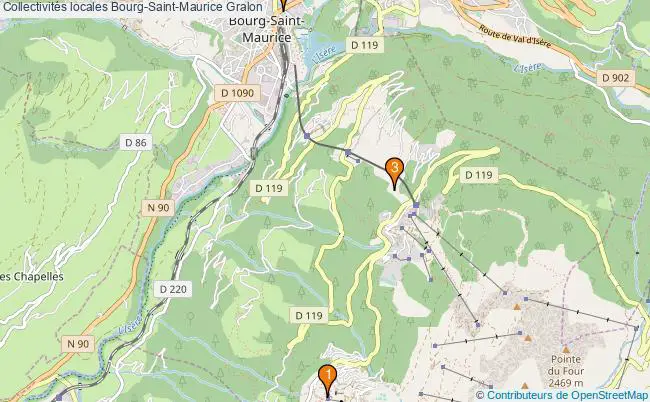 plan Collectivités locales Bourg-Saint-Maurice Associations collectivités locales Bourg-Saint-Maurice : 3 associations