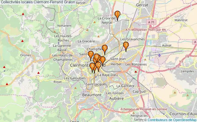 plan Collectivités locales Clermont-Ferrand Associations collectivités locales Clermont-Ferrand : 12 associations