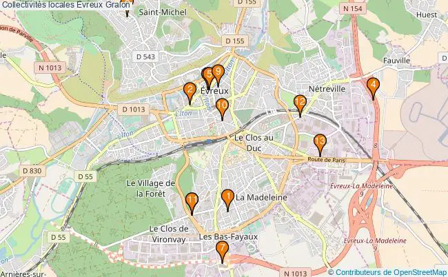 plan Collectivités locales Evreux Associations collectivités locales Evreux : 17 associations