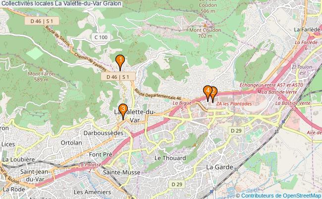 plan Collectivités locales La Valette-du-Var Associations collectivités locales La Valette-du-Var : 4 associations