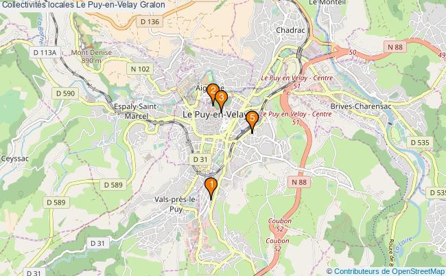 plan Collectivités locales Le Puy-en-Velay Associations collectivités locales Le Puy-en-Velay : 5 associations