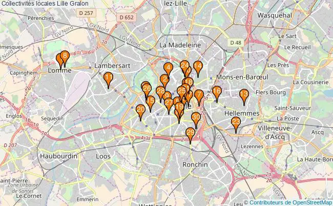 plan Collectivités locales Lille Associations collectivités locales Lille : 31 associations