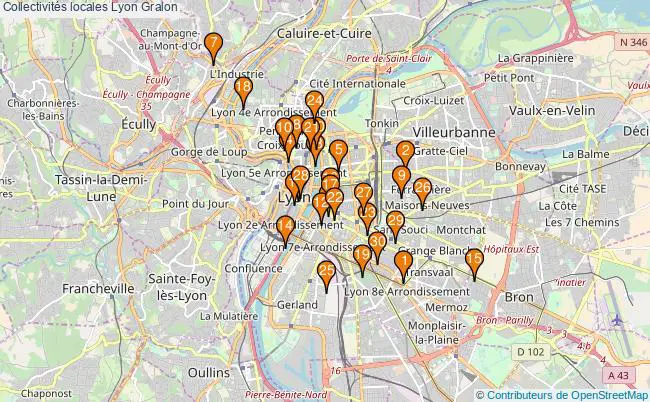 plan Collectivités locales Lyon Associations collectivités locales Lyon : 58 associations
