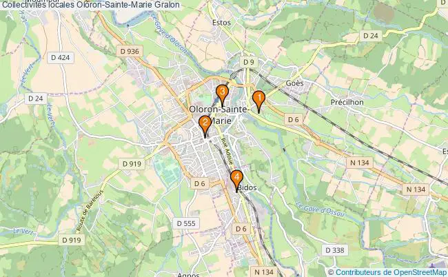 plan Collectivités locales Oloron-Sainte-Marie Associations collectivités locales Oloron-Sainte-Marie : 4 associations