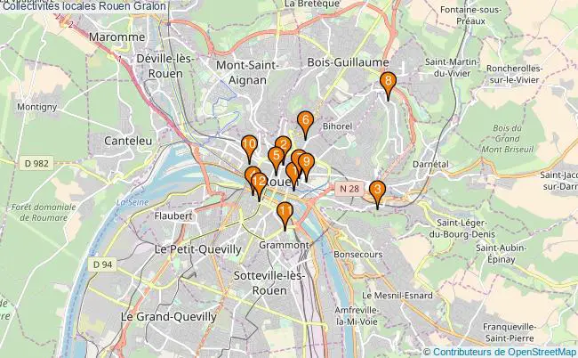 plan Collectivités locales Rouen Associations collectivités locales Rouen : 13 associations
