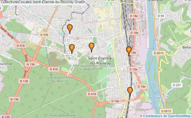 plan Collectivités locales Saint-Etienne-du-Rouvray Associations collectivités locales Saint-Etienne-du-Rouvray : 5 associations