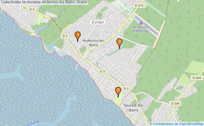 plan Collectivités territoriales Andernos-les-Bains Associations collectivités territoriales Andernos-les-Bains : 3 associations