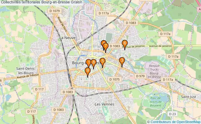 plan Collectivités territoriales Bourg-en-Bresse Associations collectivités territoriales Bourg-en-Bresse : 9 associations