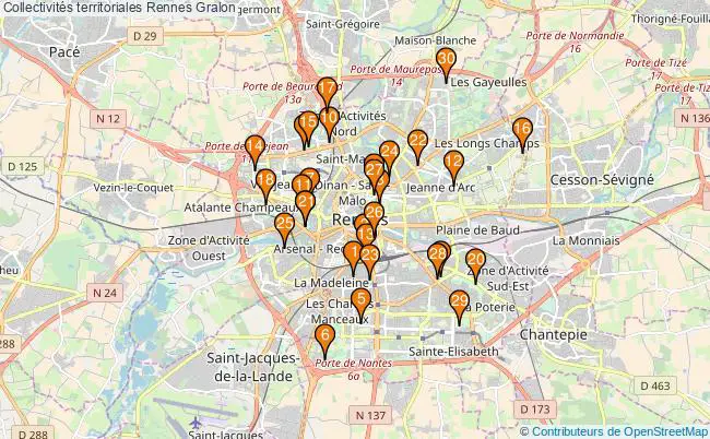 plan Collectivités territoriales Rennes Associations collectivités territoriales Rennes : 34 associations