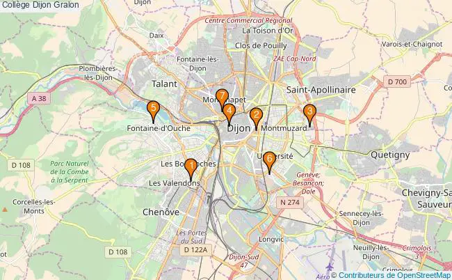 plan Collège Dijon Associations collège Dijon : 9 associations