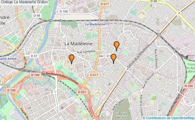 plan Collège La Madeleine Associations collège La Madeleine : 3 associations