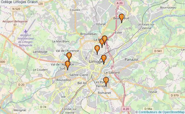 plan Collège Limoges Associations collège Limoges : 13 associations