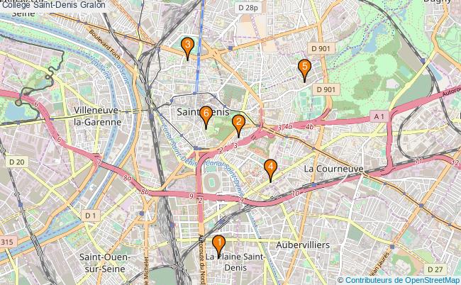 plan Collège Saint-Denis Associations collège Saint-Denis : 8 associations