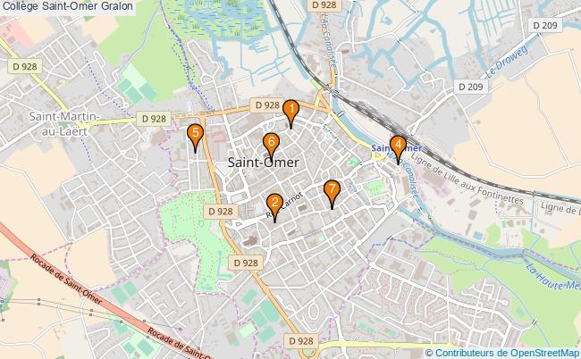 plan Collège Saint-Omer Associations collège Saint-Omer : 7 associations