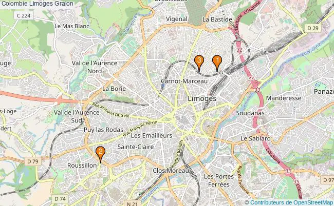 plan Colombie Limoges Associations Colombie Limoges : 3 associations