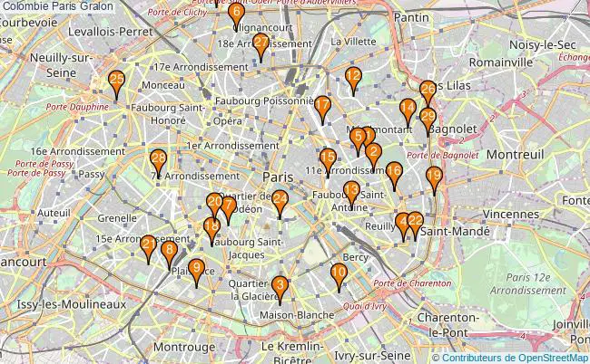 plan Colombie Paris Associations Colombie Paris : 35 associations