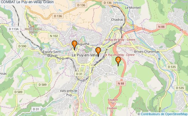 plan COMBAT Le Puy-en-Velay Associations COMBAT Le Puy-en-Velay : 4 associations