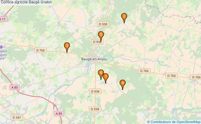 plan Comice agricole Baugé Associations Comice agricole Baugé : 8 associations