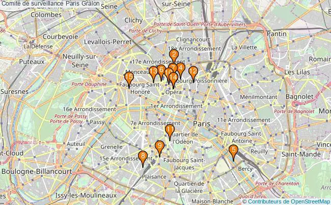 plan Comité de surveillance Paris Associations comité de surveillance Paris : 14 associations